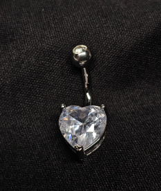 Diamond heart navel 1.6mm