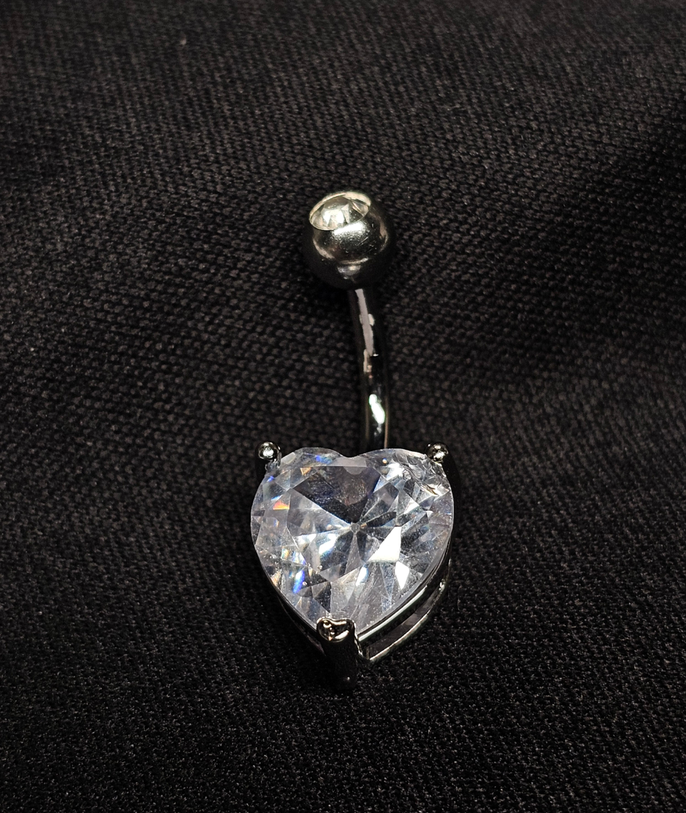 Diamond heart navel